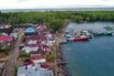 Kondisi Pelabuhan Dudepo di Desa Dudepo Kecamatan Bolaang Uki tampak memprihatinkan. Pengembangan bangunan tua ini tidak pernah tersentuh selama puluhan tahun. (Foto Udara: Instink.net)