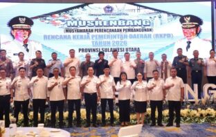Kepala daerah dari 15 kabupaten kota di Sulawesi Utara mendukung hasil Musyawarah RKPD 2026 Provinsi Sulut, Rabu 23 April 2025. (FOTO: IST)